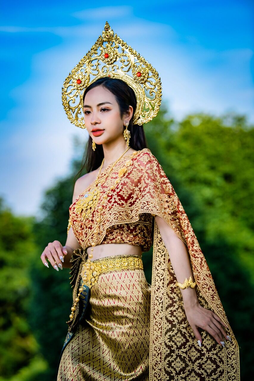 Thai Girl with traditional custom, Thailand